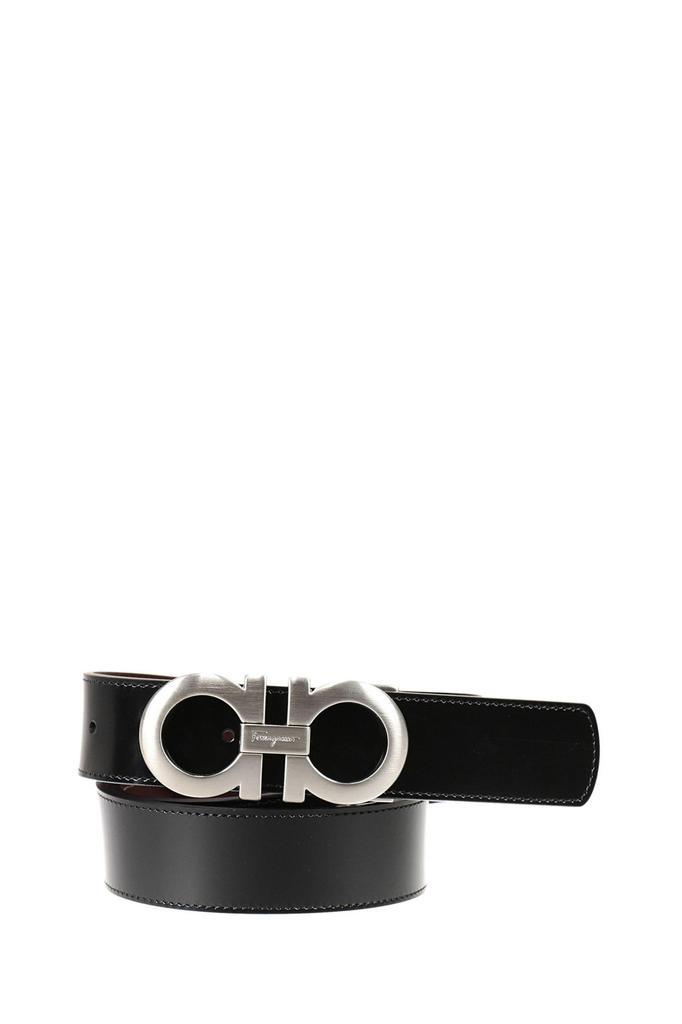 商品Salvatore Ferragamo|双面 Gancini 银色徽标皮革腰带 ,价格¥1665-¥2368,第1张图片