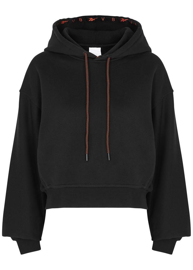 商品Reebok|Logo hooded cropped cotton sweatshirt,价格¥1206,第1张图片