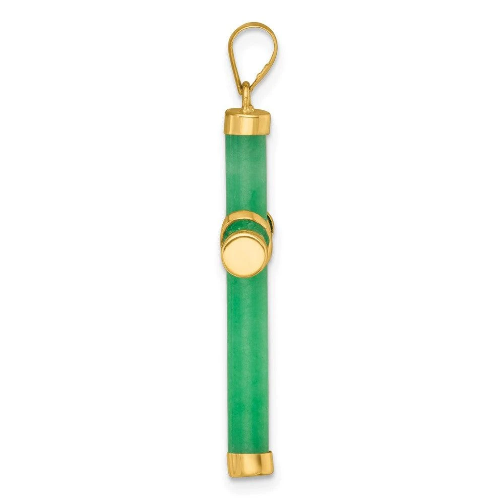 商品Diamond2Deal|14k Yellow Gold Polished Jade -X- Cross Pendant,价格¥3426,第2张图片详细描述