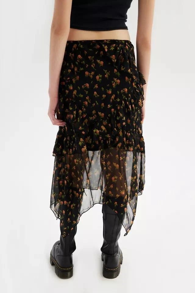 商品Urban Outfitters|UO Tuli Ruffle Midi Skirt,价格¥150,第4张图片详细描述