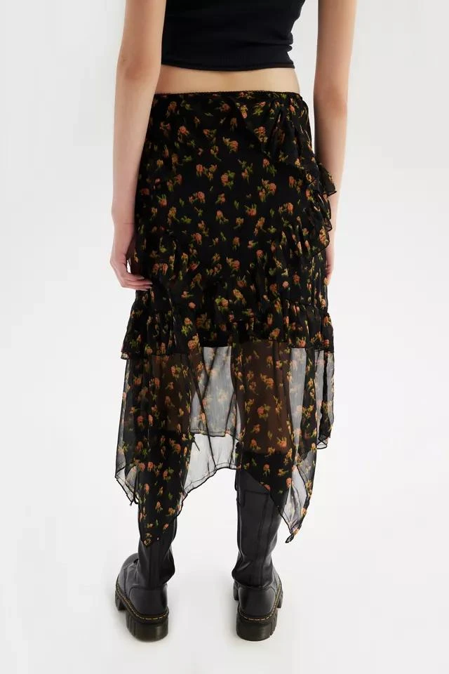 商品Urban Outfitters|UO Tuli Ruffle Midi Skirt,价格¥151,第4张图片详细描述