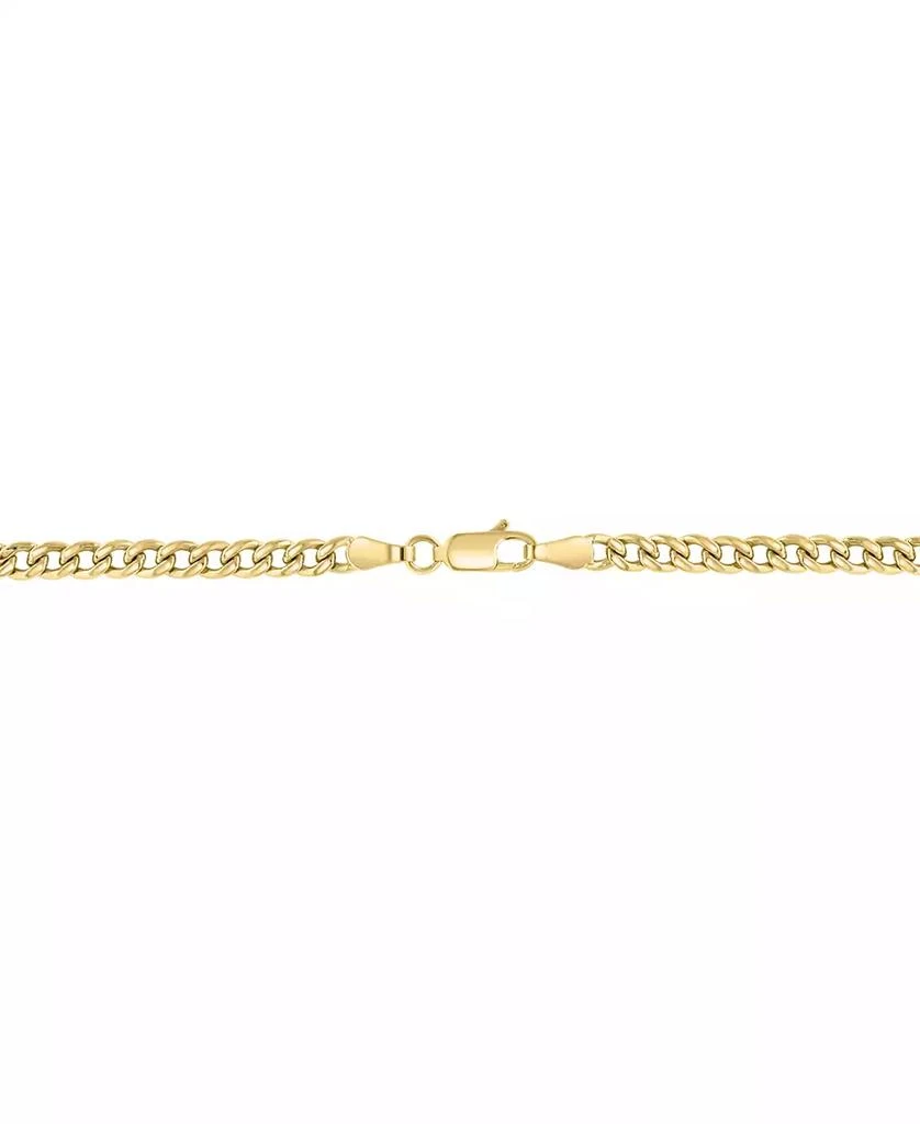 商品Effy|Diamond (1/4 ct. t.w.) & Onyx (4-3/8 ct. t.w.) Chain 16-1/2" Necklace in 14k Gold Over Silver,价格¥17885,第3张图片详细描述