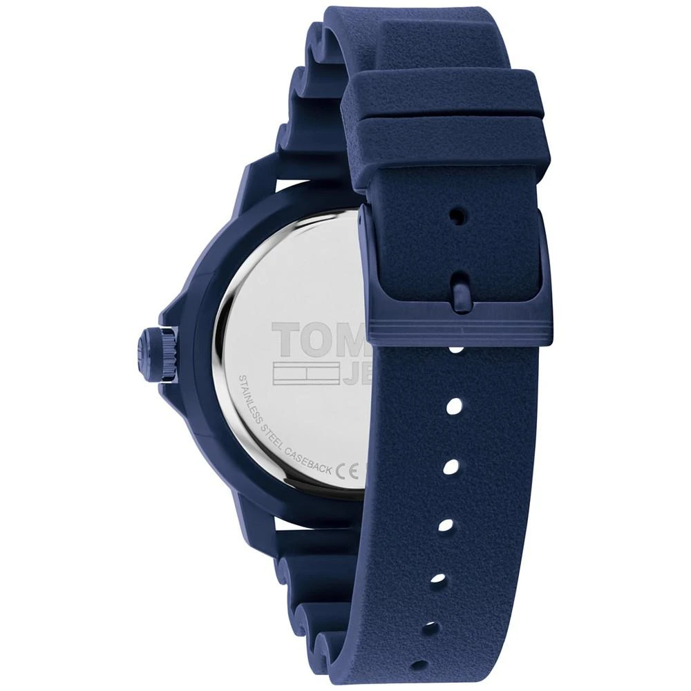 商品Tommy Hilfiger|Tommy Hilfiger Men's Blue Silicone Strap Watch 45mm,价格¥655,第3张图片详细描述