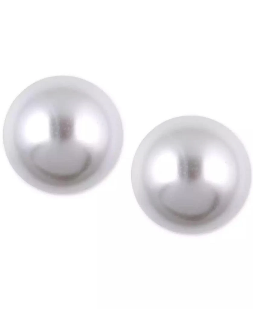 商品Anne Klein|Silver-Tone Imitation Pearl Stud Earrings,价格¥135,第1张图片