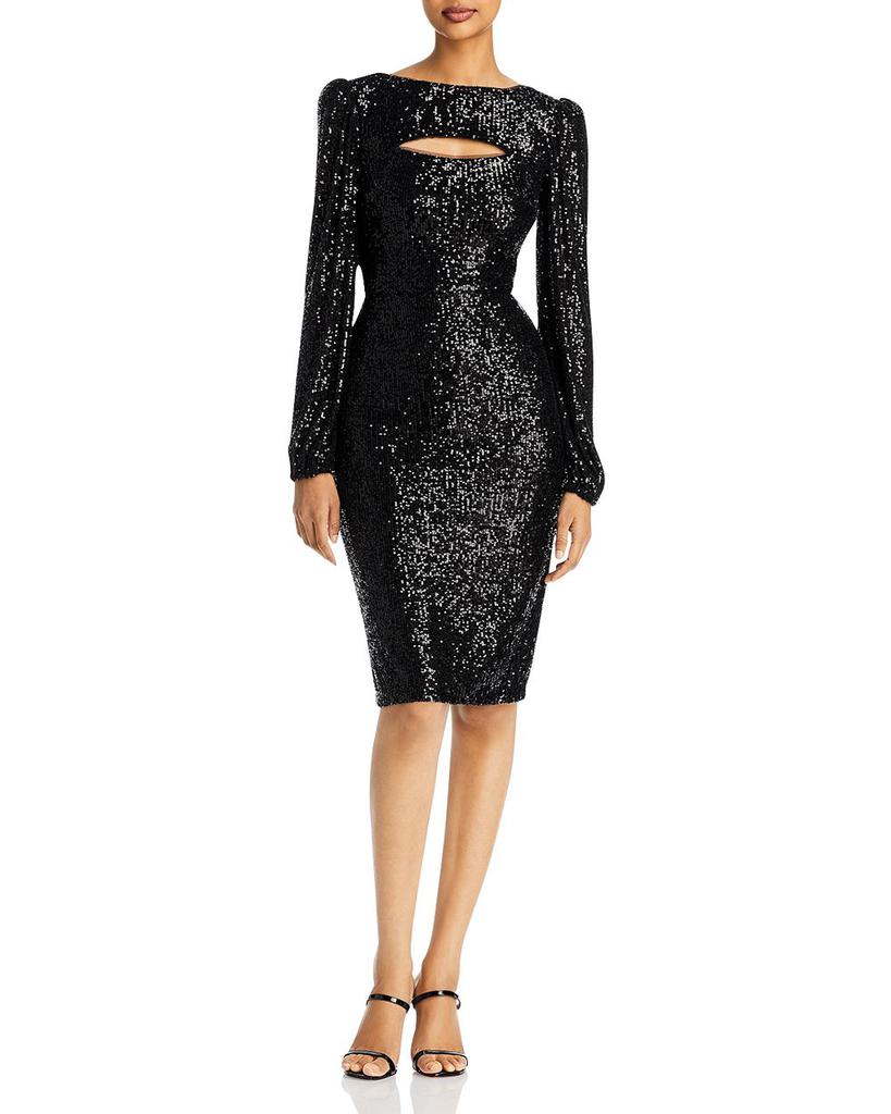 Sequined Keyhole Sheath Dress - 100% Exclusive商品第2张图片规格展示