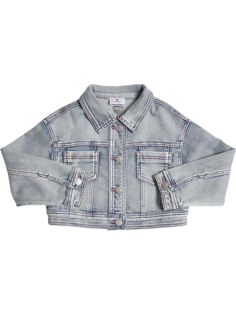 商品Chiara Ferragni|Embroidered Logo Denim Effect Jacket,价格¥1814,第2张图片详细描述