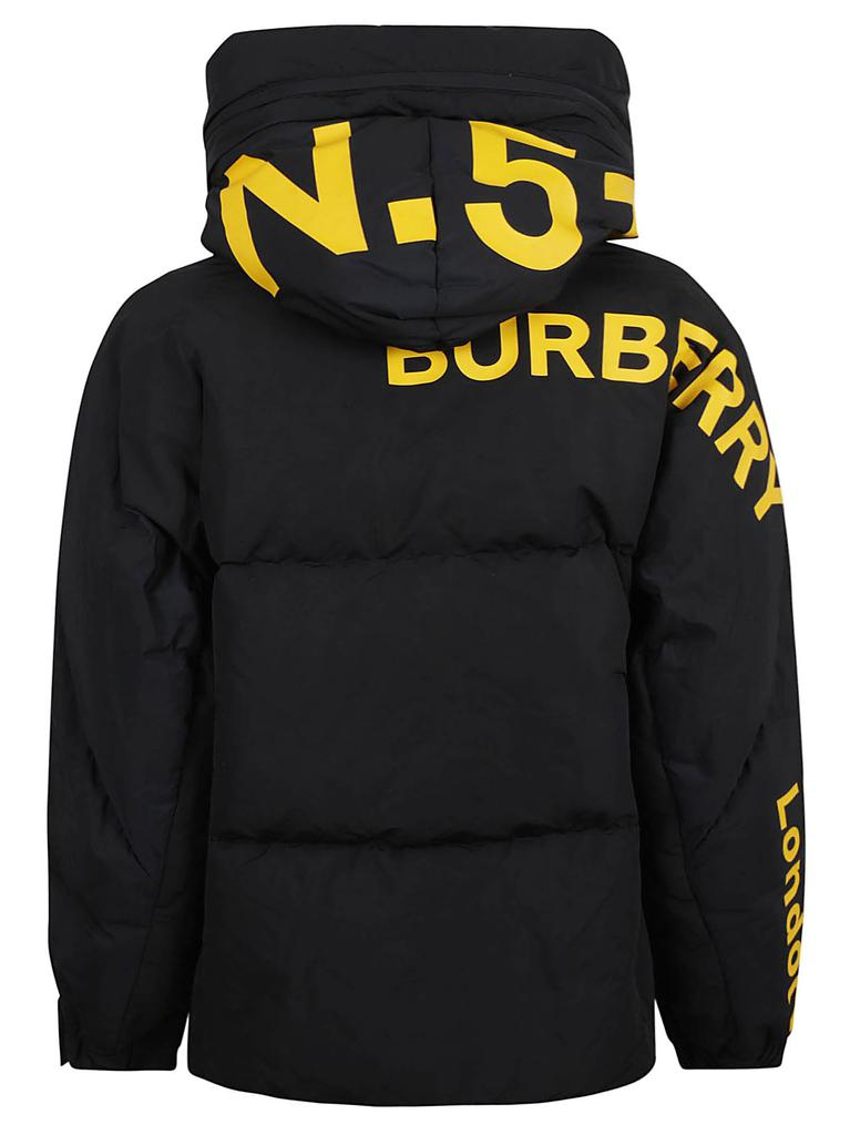 Burberry High-neck Logo Print Padded Jacket商品第2张图片规格展示