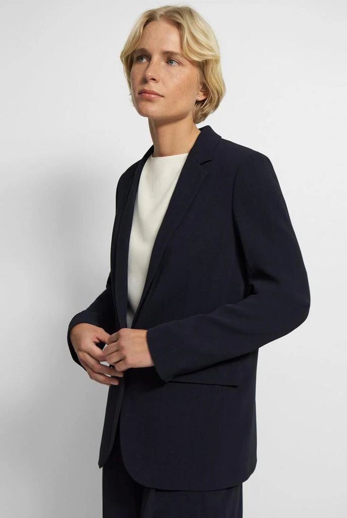商品Theory|Casual blazer in striped admiral crepe,价格¥4433,第4张图片详细描述