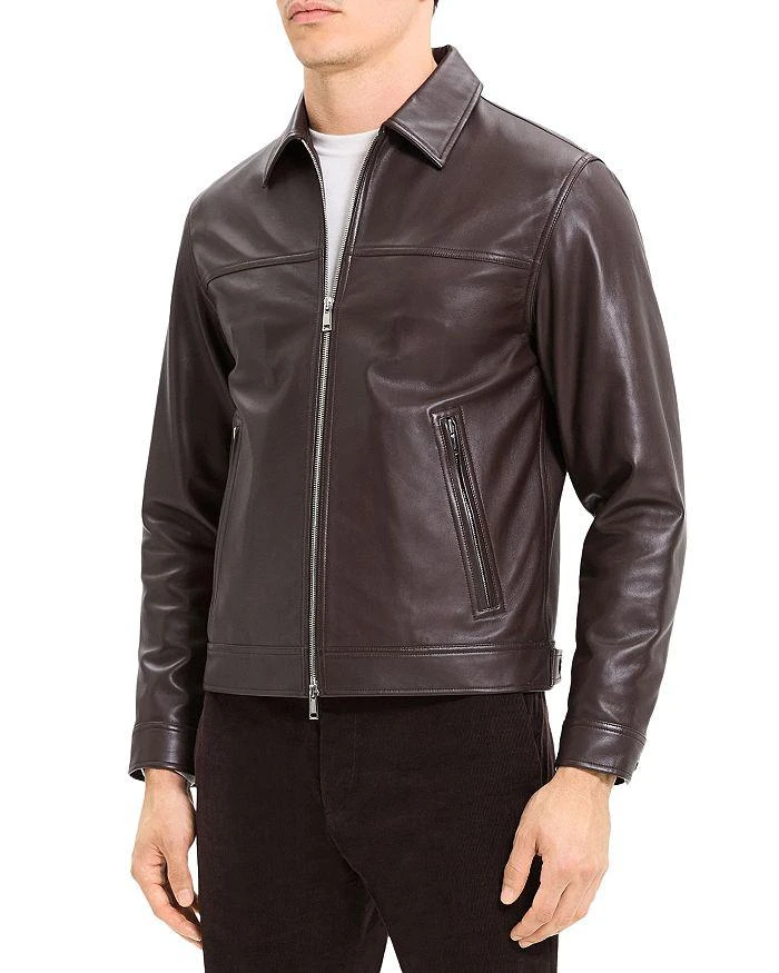商品Theory|Rhett Point Nappa Leather Jacket ,价格¥2221,第5张图片详细描述