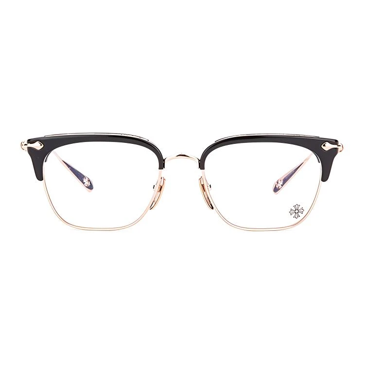 商品[国内直发] Chrome Hearts|【可配度数】  个性前卫 克罗心 银饰十字架花卉打造 钛合金 方形 光学镜架 男女同款情侣款,价格¥22053,第3张图片详细描述
