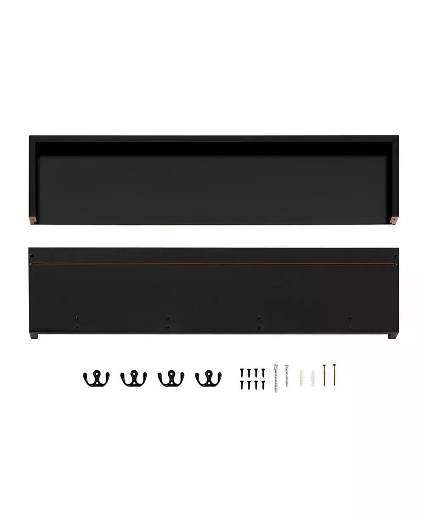 商品Danya B|Wall Mounted Entryway Coat Rack with Decorative Ledge Shelf and Hooks,价格¥244,第5张图片详细描述