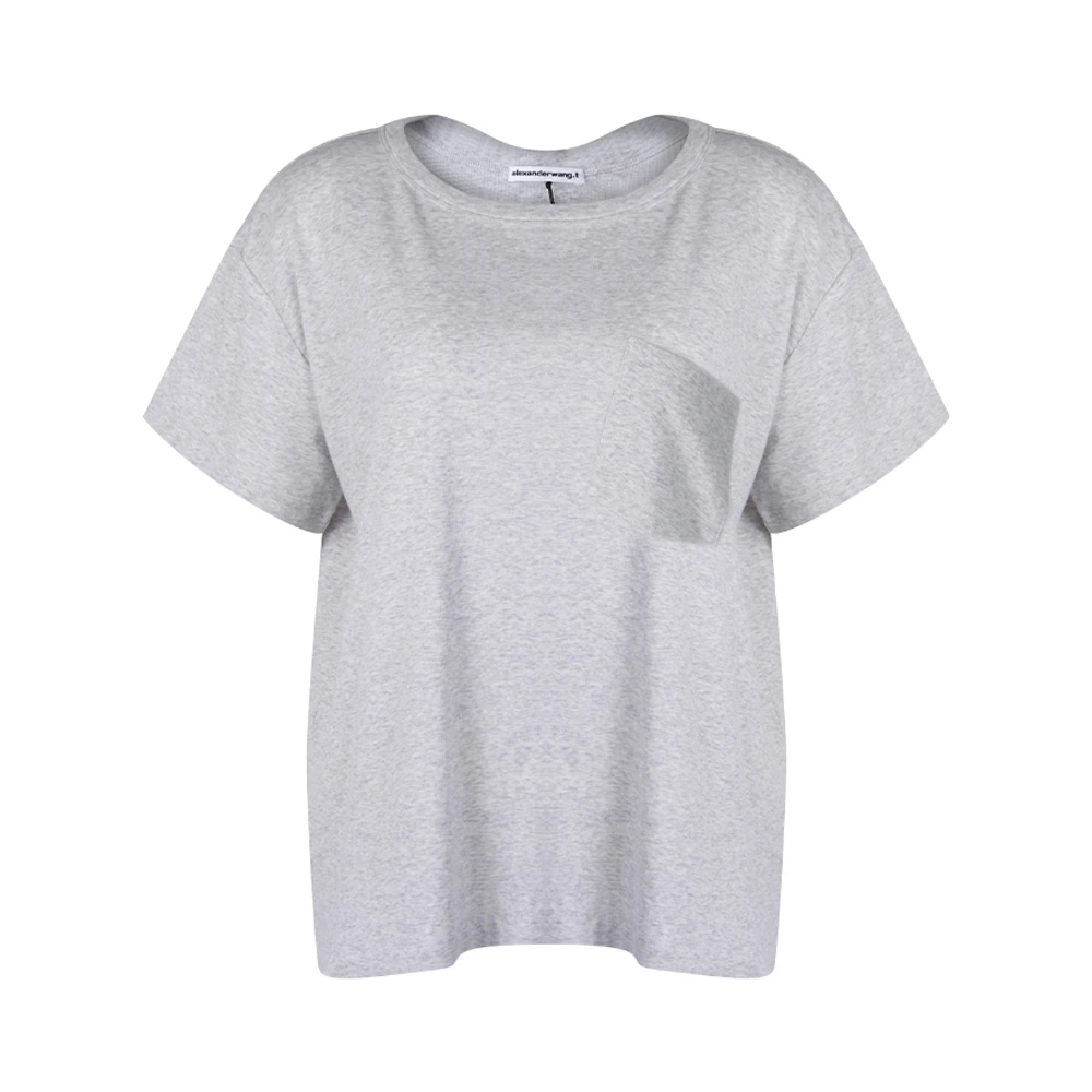 商品Alexander Wang|ALEXANDER WANG 灰色女士T恤 4CC1201075-012,价格¥809,第1张图片