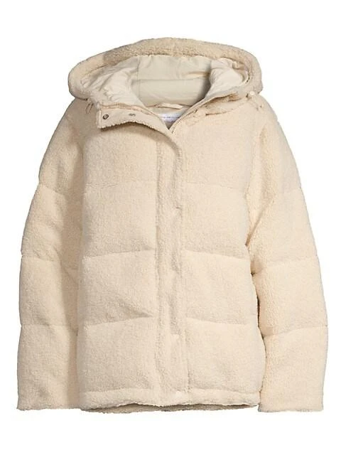 商品Good American|Faux Shearling Cocoon Puffer Jacket,价格¥544,第1张图片