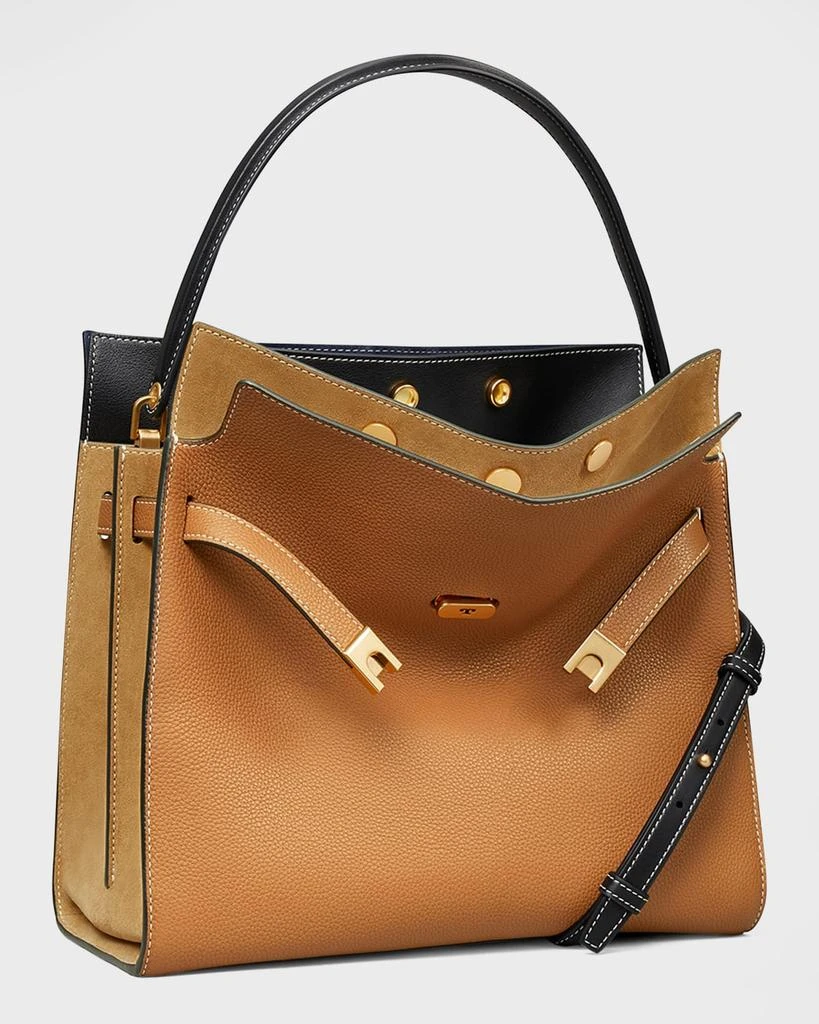 商品Tory Burch|Lee Radziwill Pebbled Leather Double Bag,价格¥10039,第2张图片详细描述