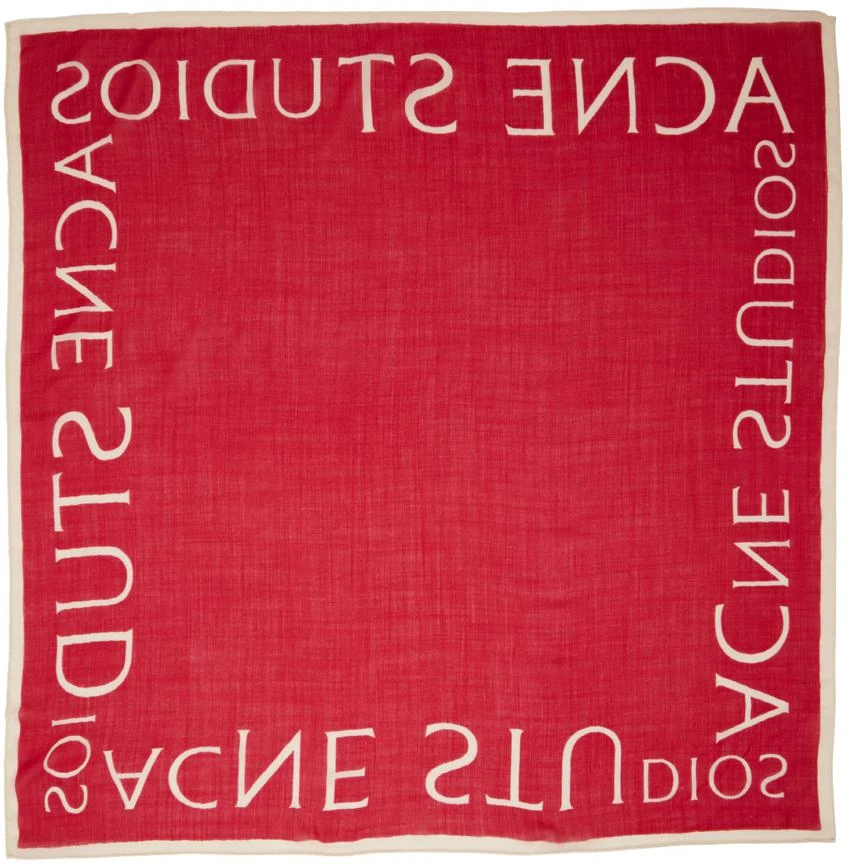 商品Acne Studios|Red Logo Scarf,价格¥858,第2张图片详细描述