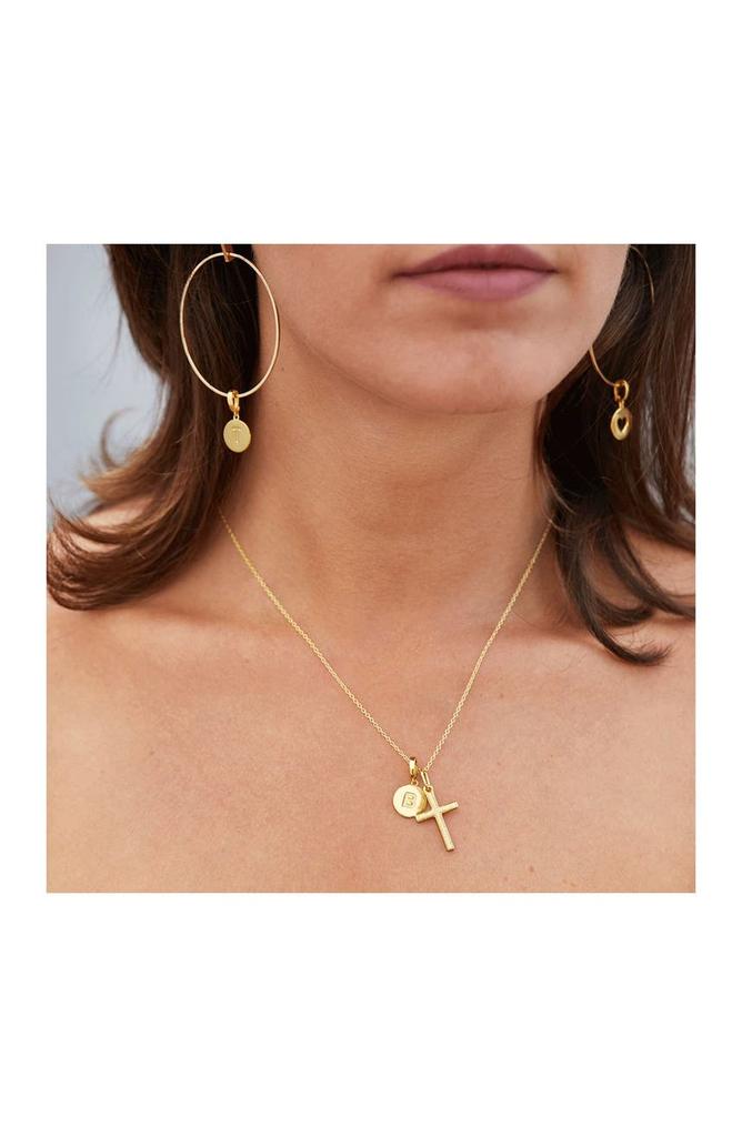 18K Gold Vermeil Italian Design Cross Pendant Necklace商品第2张图片规格展示