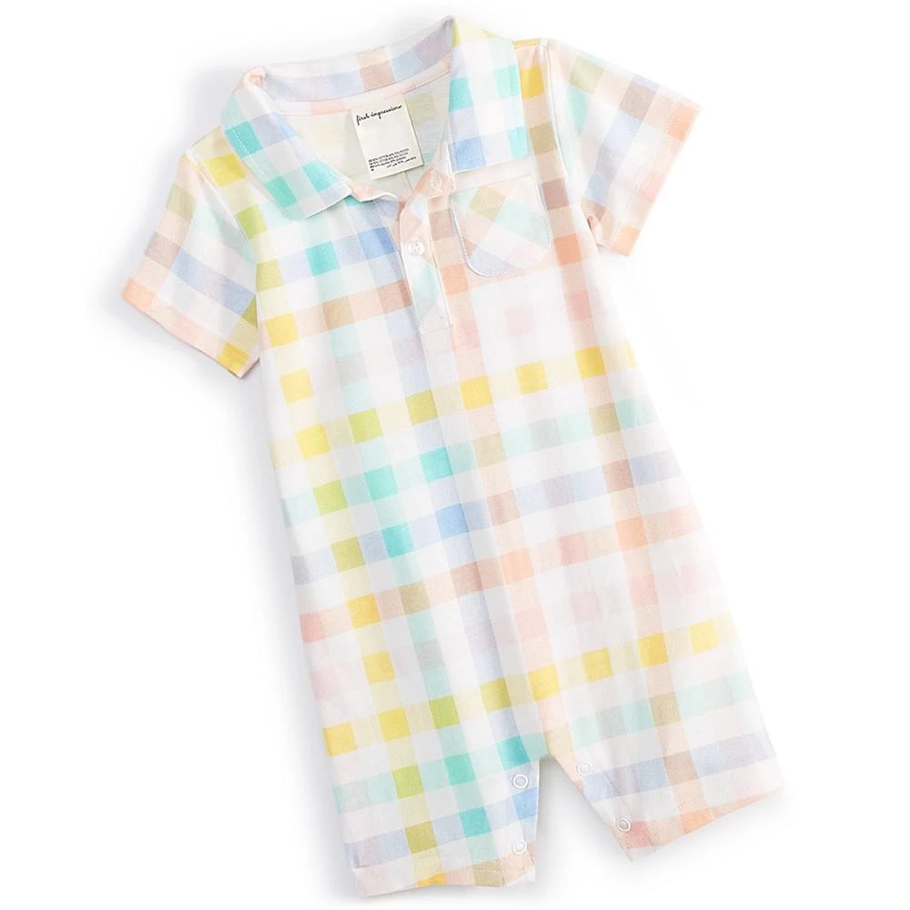 商品First Impressions|Baby Boys Vacation Plaid Sunsuit, Created for Macy's,价格¥111,第1张图片