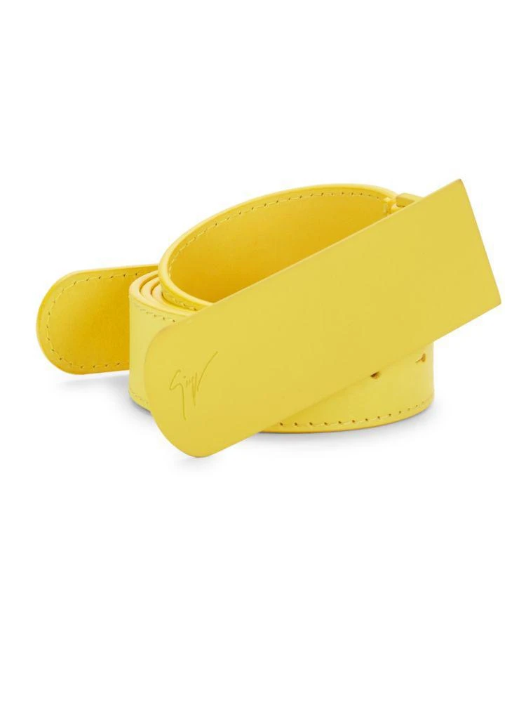 商品Giuseppe Zanotti|Leather Tonal Buckle Belt,价格¥1037,第1张图片