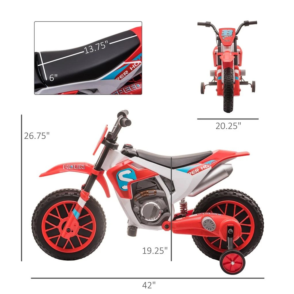 商品Streamdale Furniture|Streamdale Electric Kids' Dirt Bike 45 Minutes of Play,价格¥2419,第5张图片详细描述