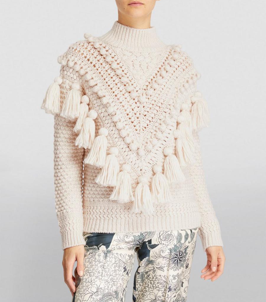 商品Zimmermann|Wool Crochet Sweater,价格¥8468,第5张图片详细描述