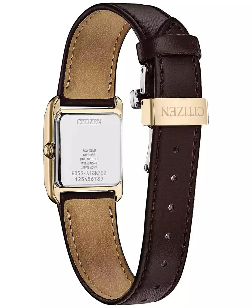 商品Citizen|Eco-Drive Women's Citizen L Bianca Brown Leather Strap Watch, 22x28mm,价格¥1454,第3张图片详细描述