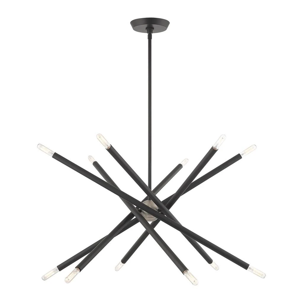 商品Livex Lighting|OneTwo Light Scandinavian Gray Chandelier,价格¥4781,第1张图片