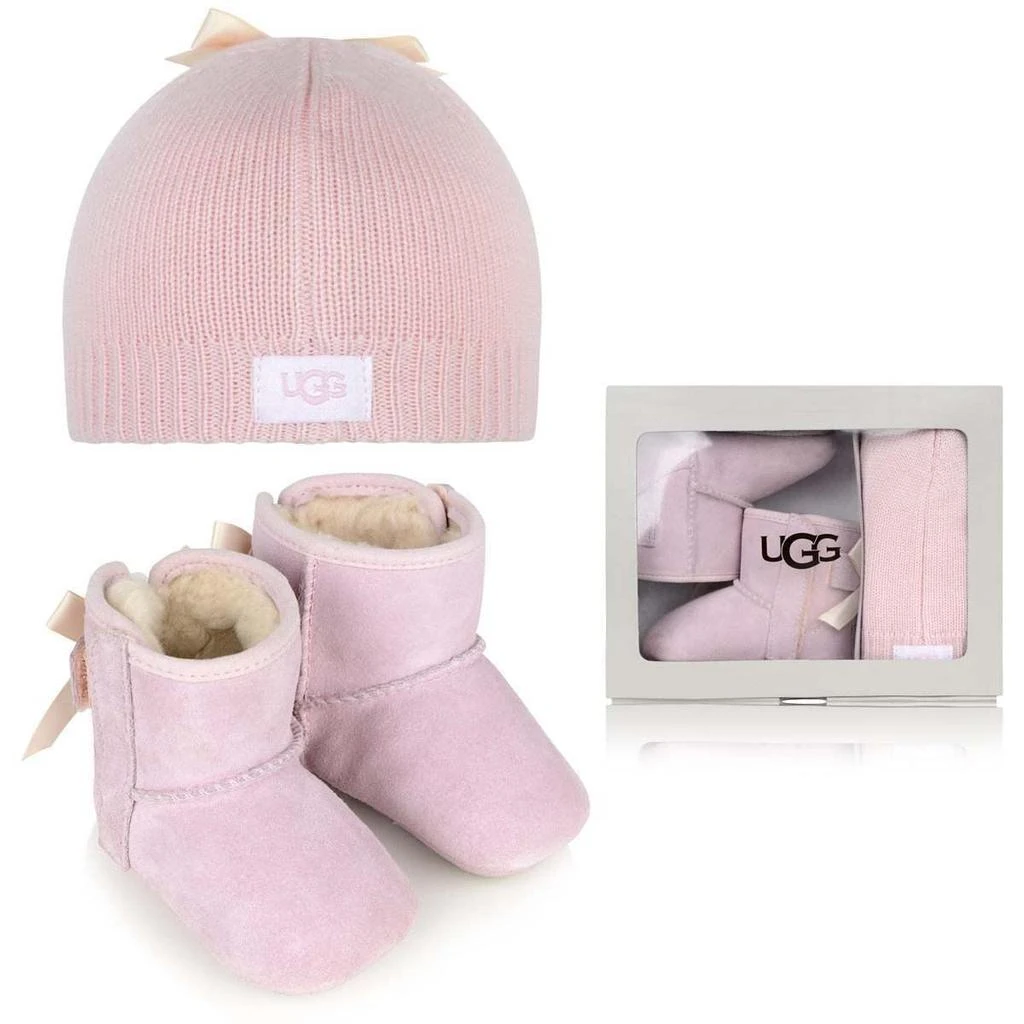 商品UGG|Ugg Pink UGG Jesse Bow Booties & Beanie Hat Gift Set,价格¥544,第1张图片