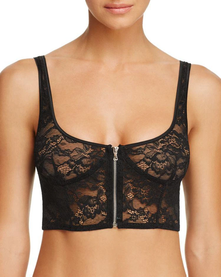 商品Kendall + Kylie|KENDALL and KYLIE Longline Wireless Sheer Lace Bralette,价格¥173,第1张图片