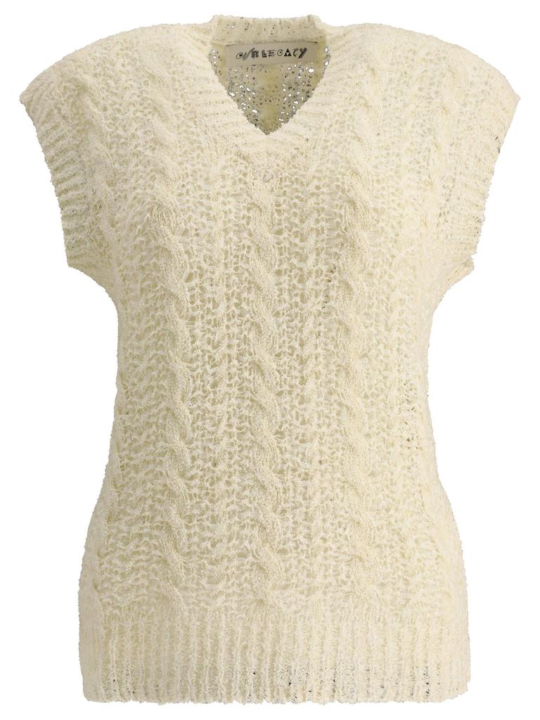 Sleeveless cable knit sweater商品第1张图片规格展示