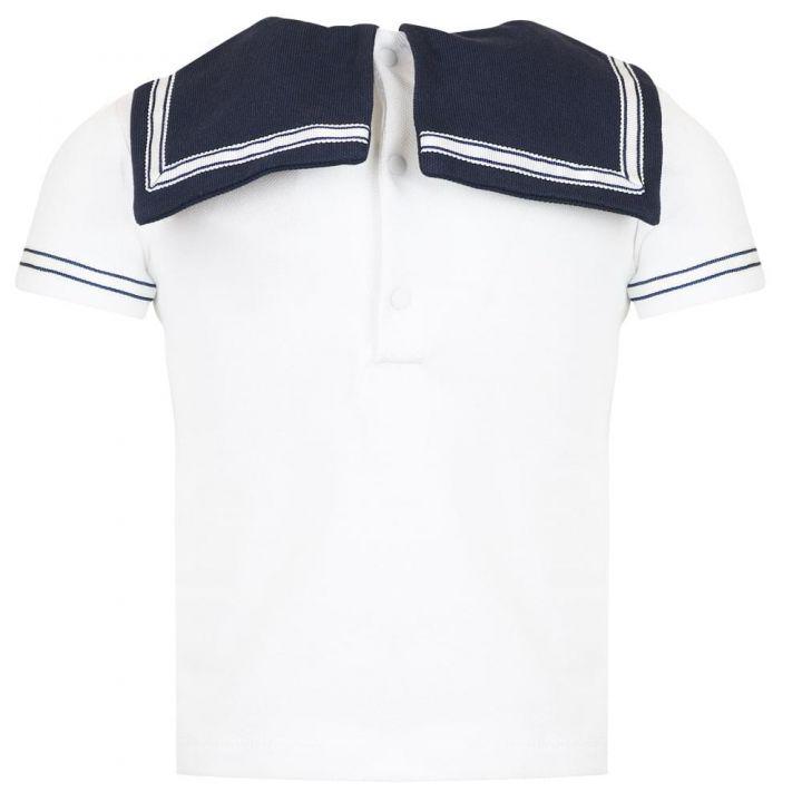 White & Navy T Shirt & Shorts Sailor Set商品第4张图片规格展示