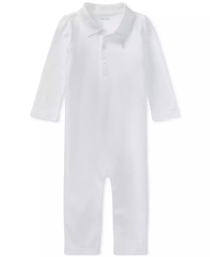 商品Ralph Lauren|Baby Girls Cotton Coverall,价格¥293,第1张图片