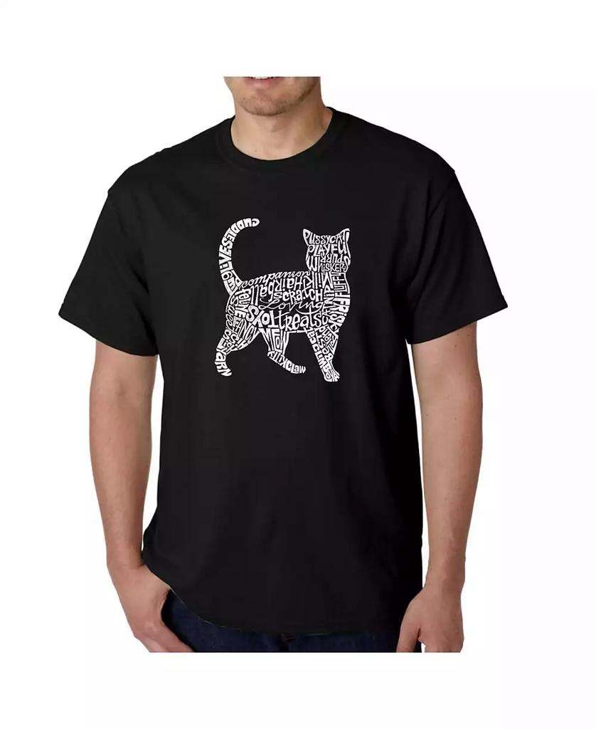 T-shirt homme à motif de mots - Chat image 2