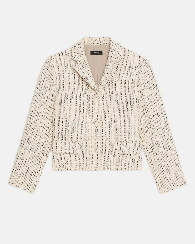 商品Theory|Long Sleeve Tweed Jacket In Ivory,价格¥1704,第4张图片详细描述