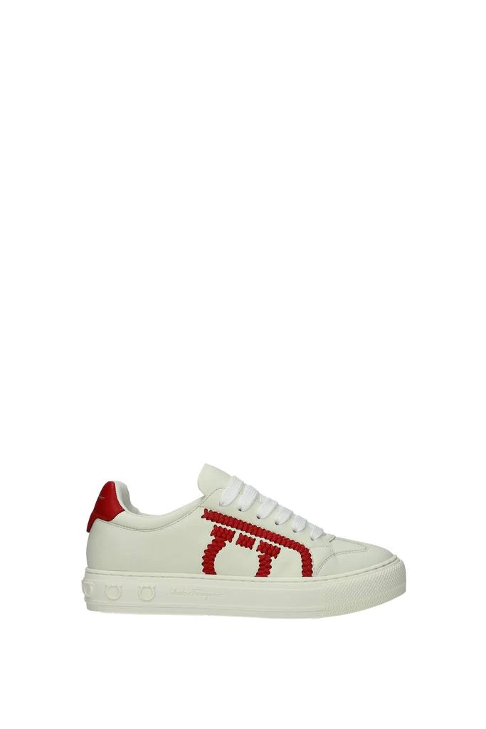 商品Salvatore Ferragamo|Sneakers pedros Leather Beige Lipstick,价格¥1995,第1张图片