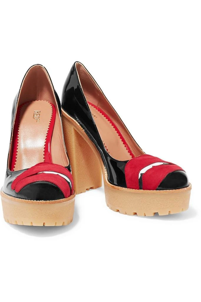 商品RED Valentino|Appliquéd patent-leather platform pumps,价格¥1728,第2张图片详细描述