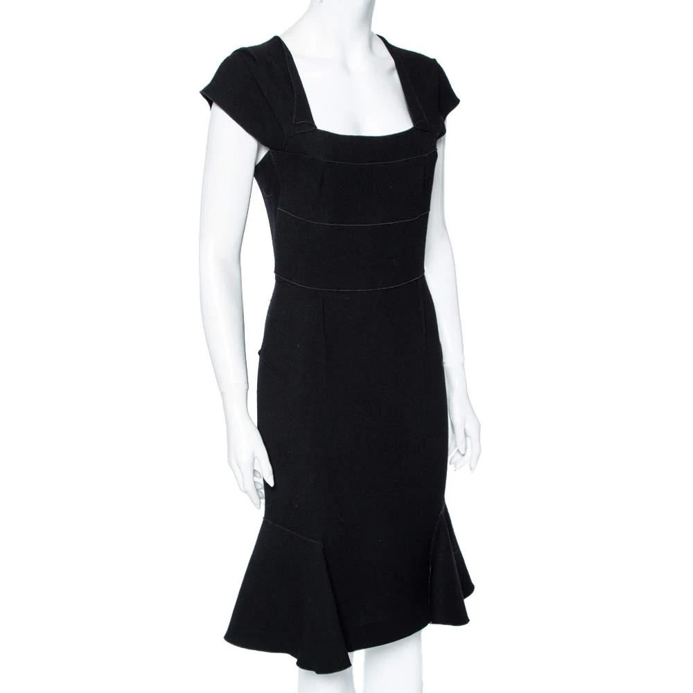 商品[二手商品] ROLAND MOURET|Roland Mouret Black Wool Peplum Hem Detail Dress M,价格¥1854,第2张图片详细描述