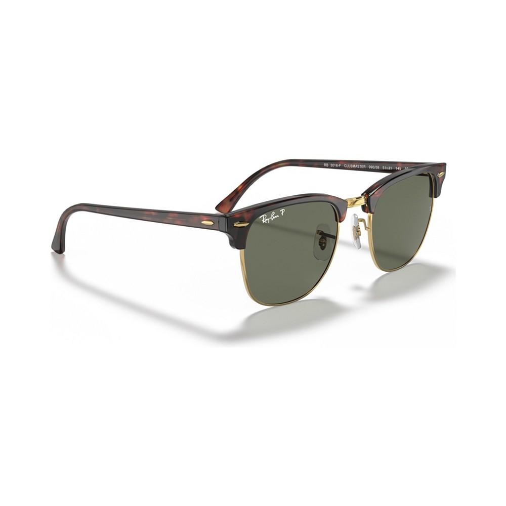 Unisex Polarized Low Bridge Fit Sunglasses, RB3016F CLUBMASTER CLASSIC 55商品第9张图片规格展示