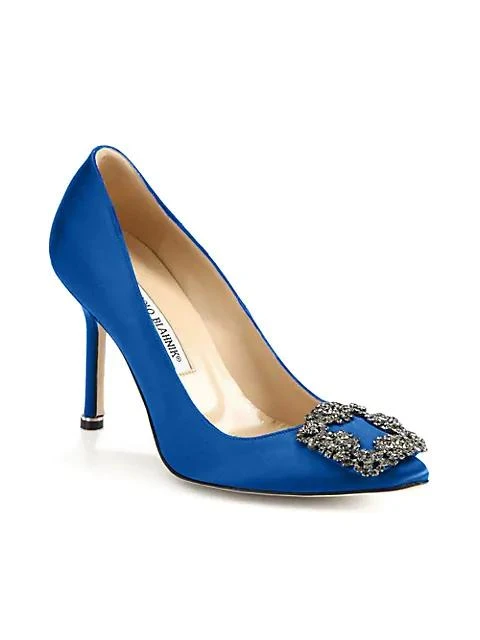 商品Manolo Blahnik|Hangisi 105 Satin 高跟鞋,价格¥7456,第1张图片