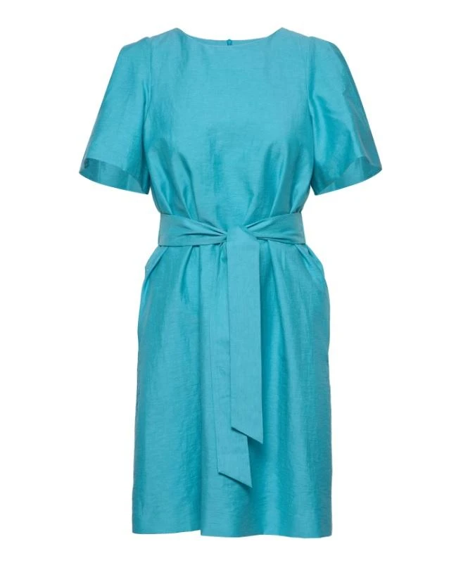 商品Max Mara|Weekend Ladies Turquoise Catullo Belted Dress,价格¥1337,第1张图片