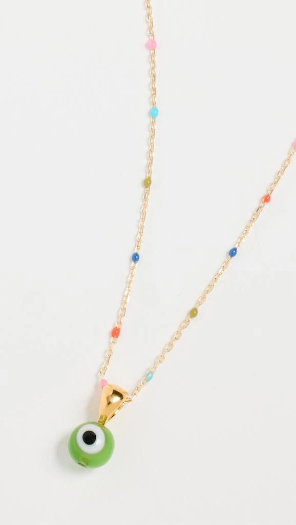 商品Chan Luu|Evil Eye Bead and Jade Pendant Necklace,价格¥721,第1张图片