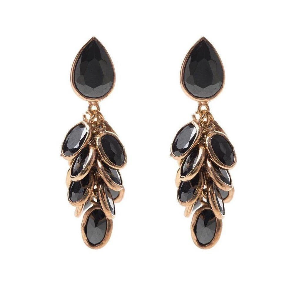 商品FREYA ROSE|Petite black and rose gold crystal drops,价格¥1090,第3张图片详细描述