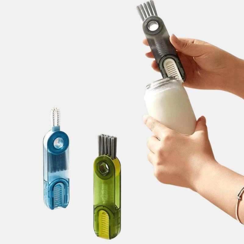 商品Vigor|3 In 1 Multifunctional Cup Lid Gap Cleaning Brush Set, Mutipurpose Tiny Silicone Bottle Cleaning Tools, Home Kitchen Cleaning Tools Bulk 3 Sets 3 PACK,价格¥225,第2张图片详细描述