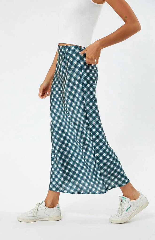 商品Daisy Street|Plaid Satin Midi Skirt,价格¥325,第3张图片�详细描述