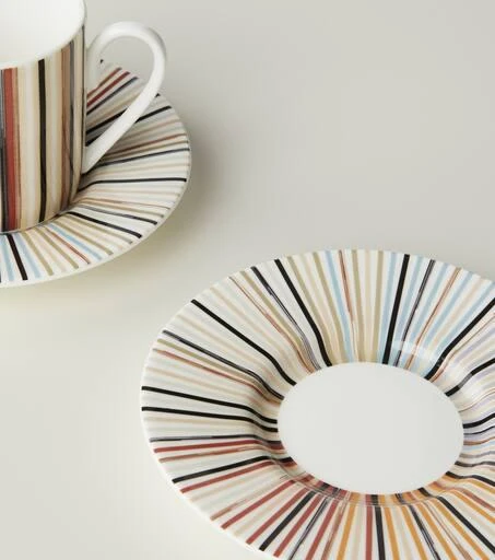 商品Missoni|Stripes Jenkins浓缩咖啡杯与咖啡碟两件套,价格¥1891,第2张图片详细描述