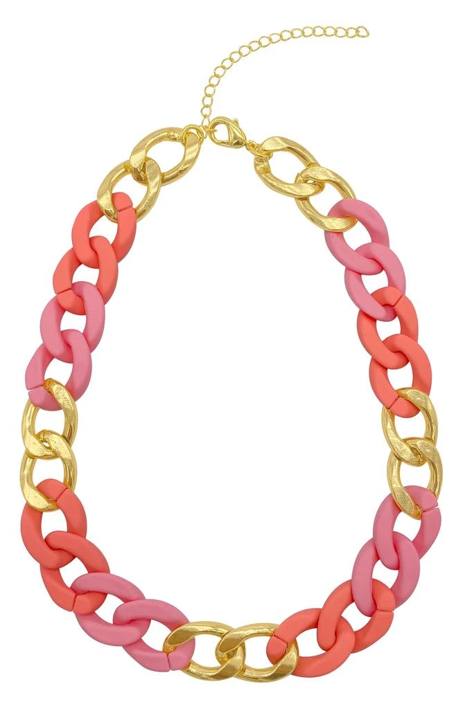 商品ADORNIA|Pink Curb Chain Necklace,价格¥122,第1张图片