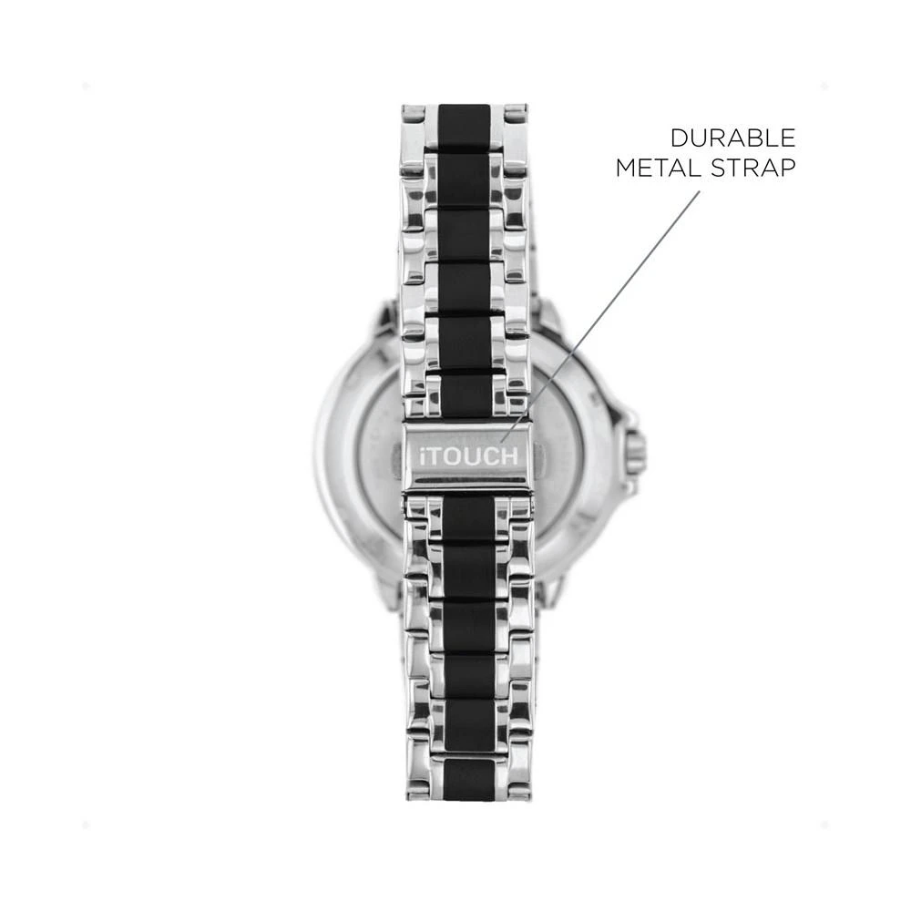 商品iTouch|Connected Men's Hybrid Smartwatch Fitness Tracker: SIlver Case with Two Toned Metal Strap 42mm,价格¥263,第3张图片详细描述