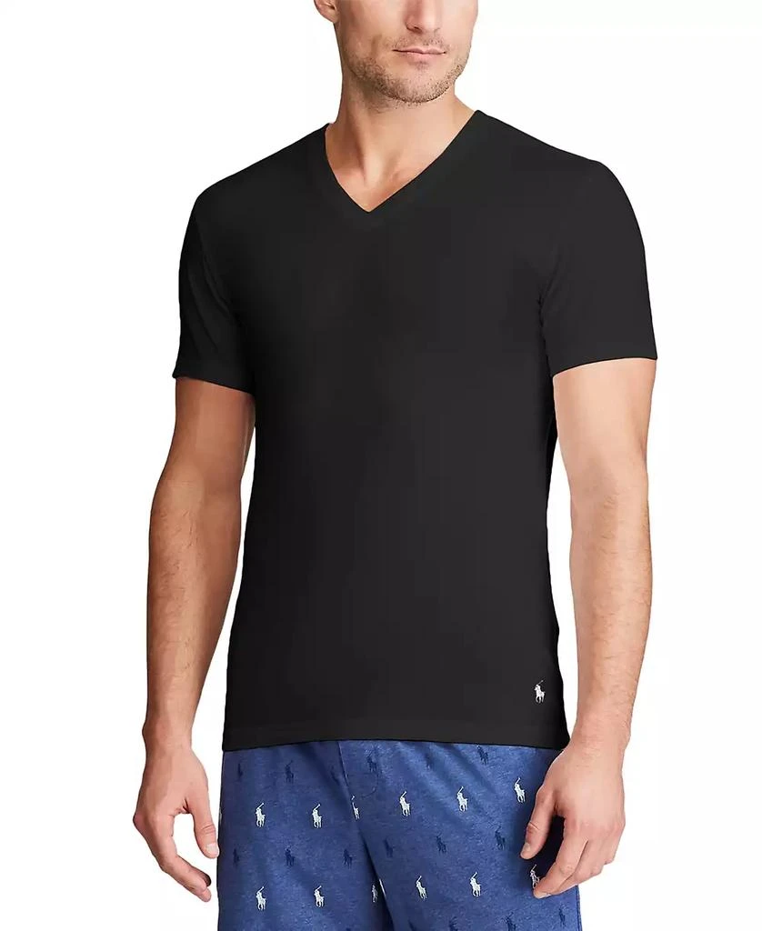商品Ralph Lauren|Men's 3-Pack Slim-Fit Stretch V-Neck Undershirts,价格¥373,第2张图片详细描述