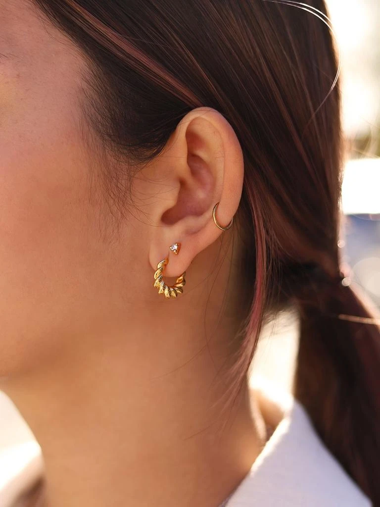 商品Missoma|Mini Tidal Hoop Earrings,价格¥862,第1张图片详细描述