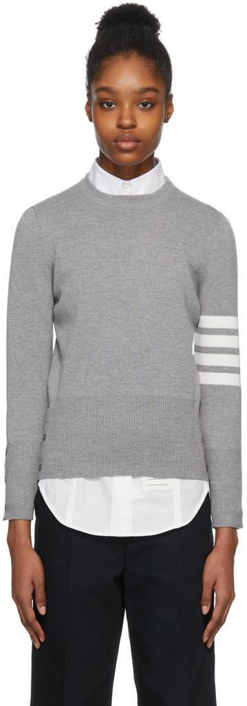 商品Thom Browne|灰色 Milano Classic 毛衣,价格¥9134,第1张图片