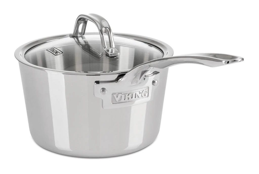 商品Viking|Viking Contemporary 3-Ply Stainless Steel 2.4 Qt Sauce Pan with Lid,价格¥965,第1张图片